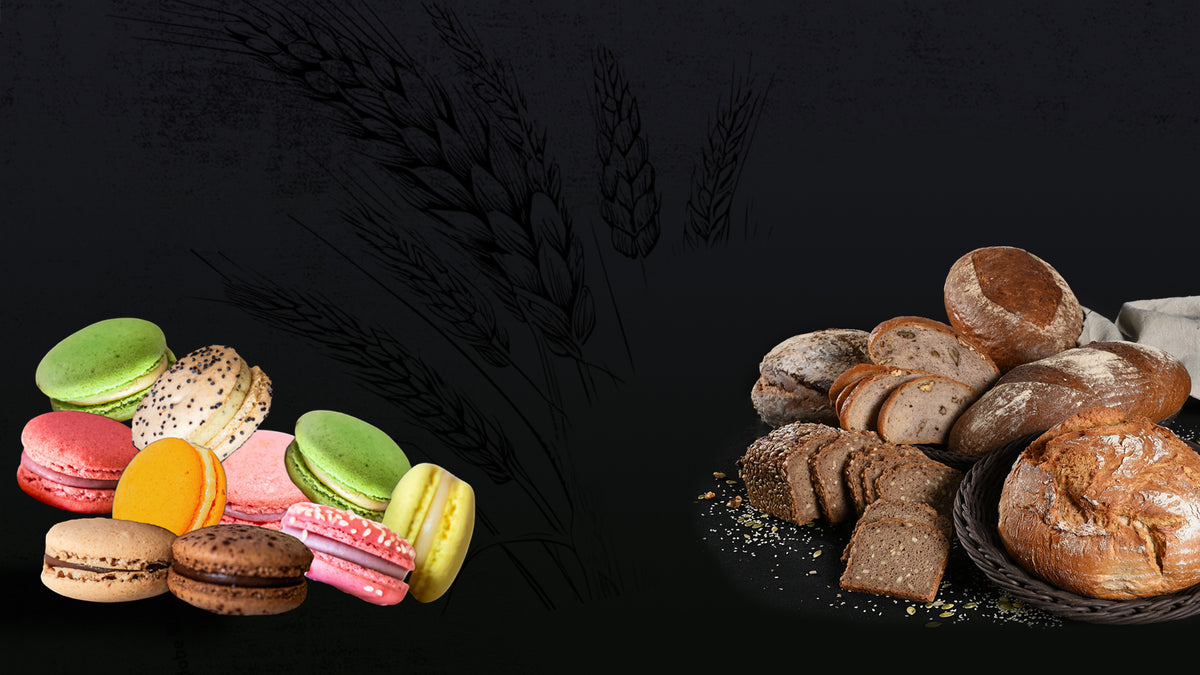 Bunte Macarons und verschiedene Brote
Brotfoto von Kerstin Groh